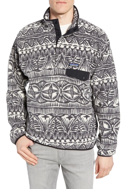 Patagonia Synchilla Snap-t Fleece Pullover In Tradewinds Big Ink