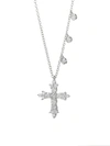 Meira T Women's Diamond & 14k White Gold Cross Necklace