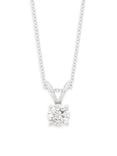 Saks Fifth Avenue 14k White Gold & Diamond Pendant Necklace