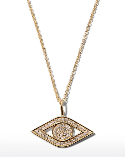 Sydney Evan 14k Yellow Gold Small Diamond Evil Eye Necklace