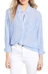Rails Charli Striped Button-down Shirt In Azure Stripe