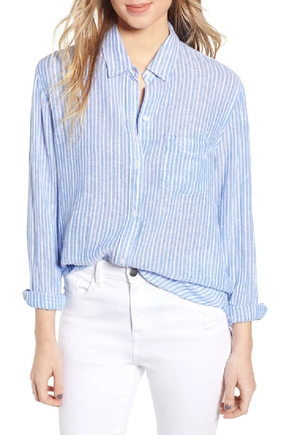 Rails Charli Striped Button-down Shirt In Azure Stripe