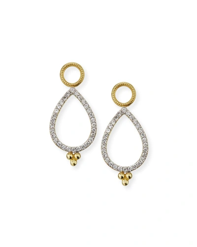 Jude Frances Provence 18k Delicate Open Pear Pave Earring Charms In Gold