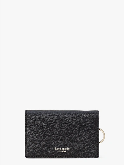 Kate Spade Margaux Small Keyring Wallet In Black/warm Taupe