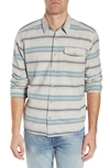 Patagonia Regular Fit Organic Cotton Flannel Shirt In Tarkine Stripe Drifter Grey