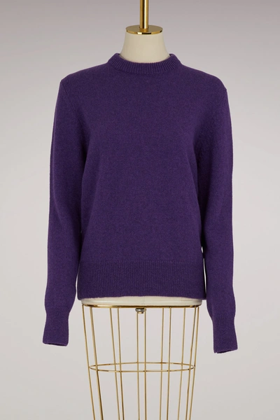 Ami Alexandre Mattiussi Wool Sweater In Purple