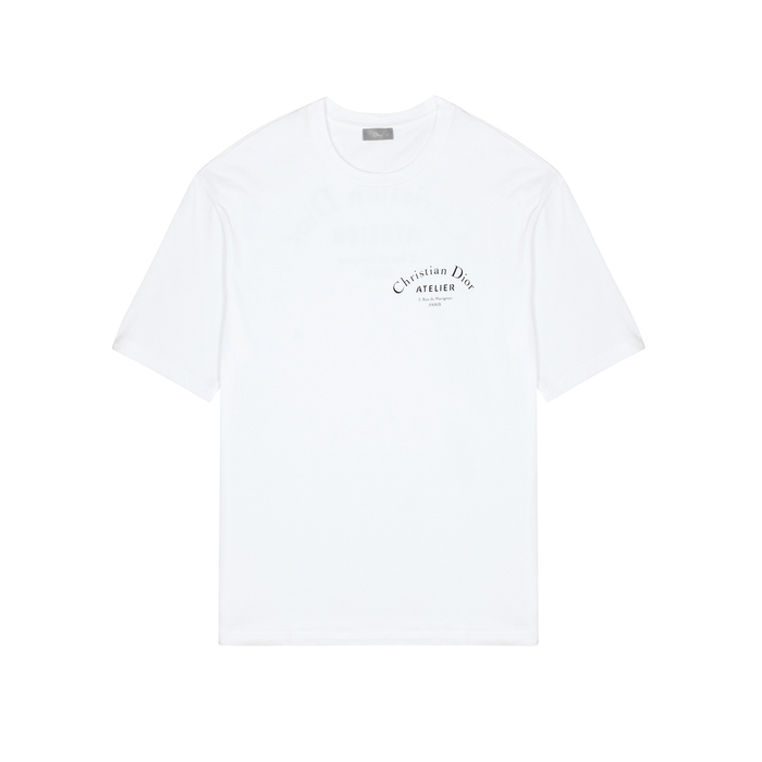 Dior White Logo-print Cotton T-shirt | ModeSens