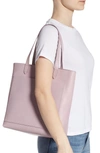 Madewell Medium Leather Transport Tote In Wisteria Dove