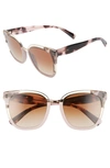 Valentino 54mm Square Sunglasses - Pink/ Havana Gradient