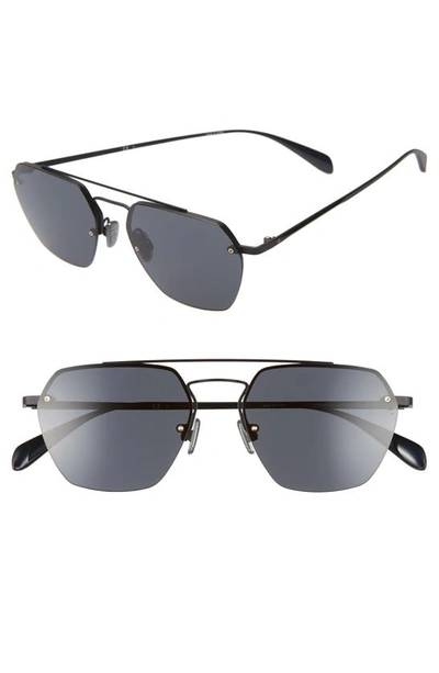 Rag & Bone 54mm Aviator Sunglasses In Matte Black