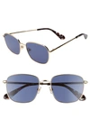 Kate Spade Kiylah 53mm Square Sunglasses In Gold/ Blue