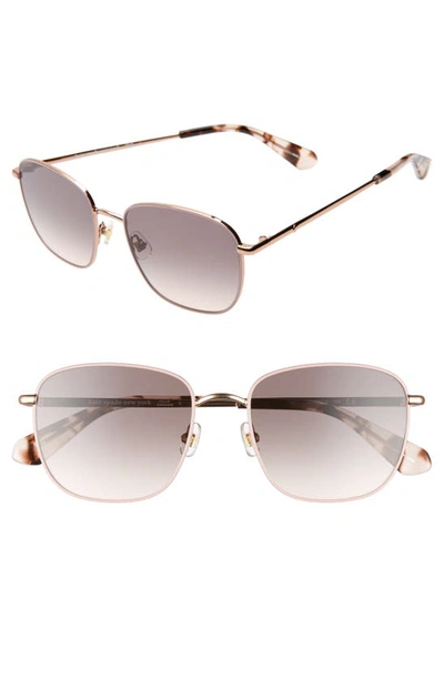 Kate Spade Kiylah 53mm Square Sunglasses In Pink/ Gold