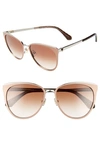 Kate Spade Jabreas 57mm Cat Eye Sunglasses In Brown / Silver