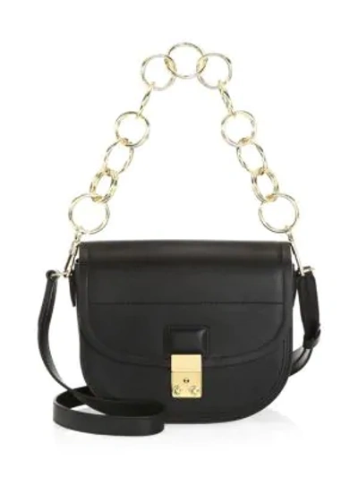 3.1 Phillip Lim Pashli Leather Saddle Bag In Black