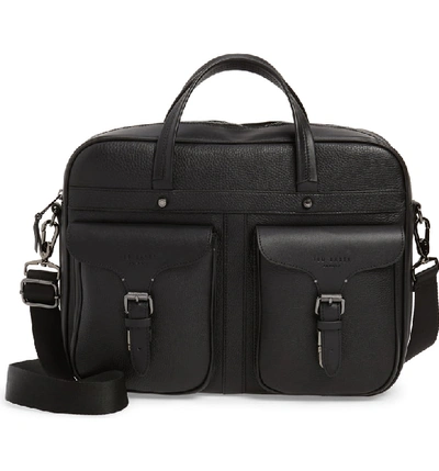 Ted Baker Forsee Leather Document Bag - Black