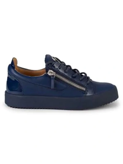Giuseppe Zanotti Two-tone Leather Low-top Platform Sneakers In Space