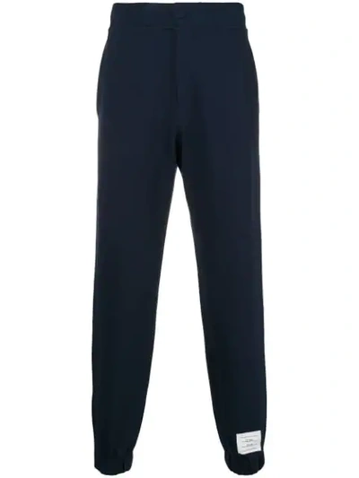 Thom Browne Tech-knit Track Trousers In Blue
