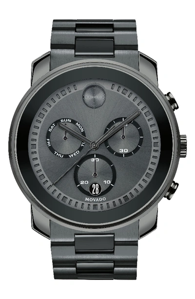 Movado Bold Metals Chronograph Bracelet Watch, 47mm In Grey
