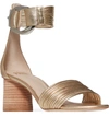 Paige Ankle Strap Sandal In Gold