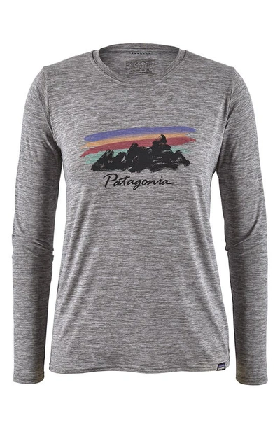 Patagonia Capilene Cool Daily Tee In Freehand Fitzroy Grey