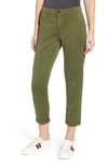 Ag Caden Crop Twill Trousers In New Spruce