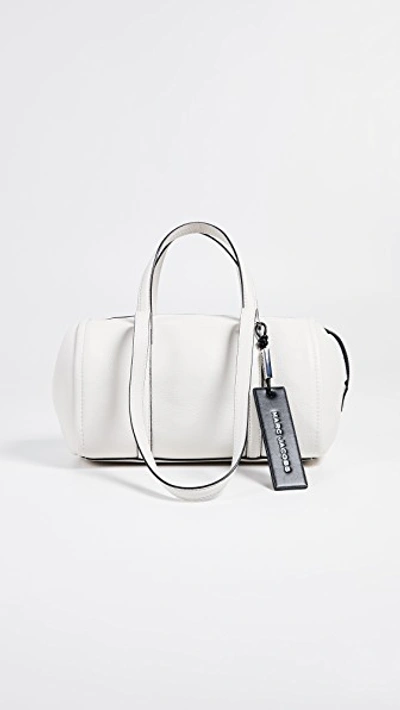 Marc Jacobs Bauletto Leather Top Handle Bag In Porcelain/gold
