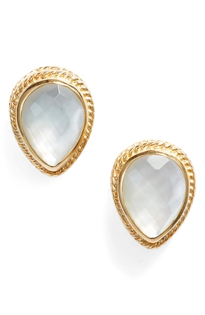 Anna Beck Semiprecious Stone Stud Earrings In Gold/ Mother Of Pearl
