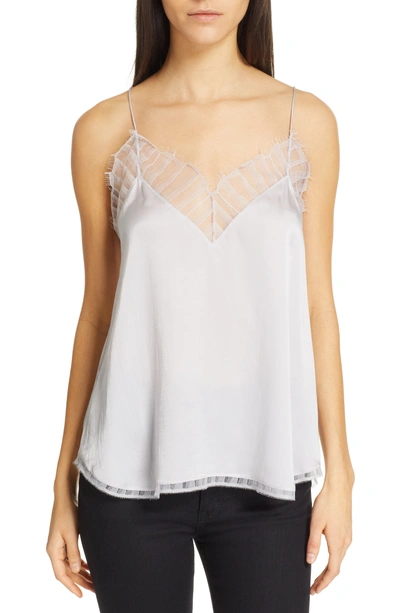 Iro Berwyn Lace Trim Silk Camisole In Light Purple