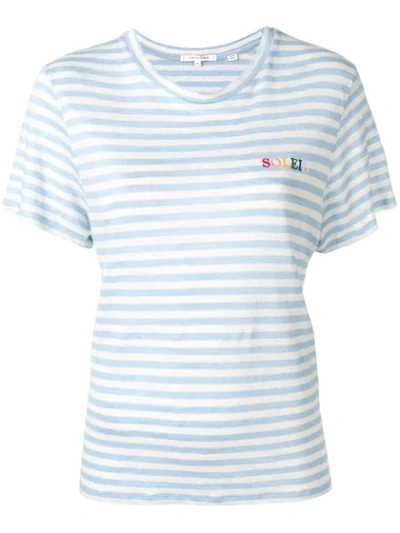 Chinti & Parker Soleil Striped Knitted Top In Blue