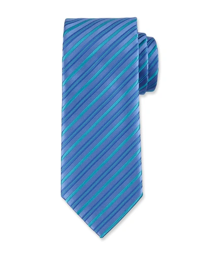 Charvet Assorted Silk Striped Ties In Blue/blue