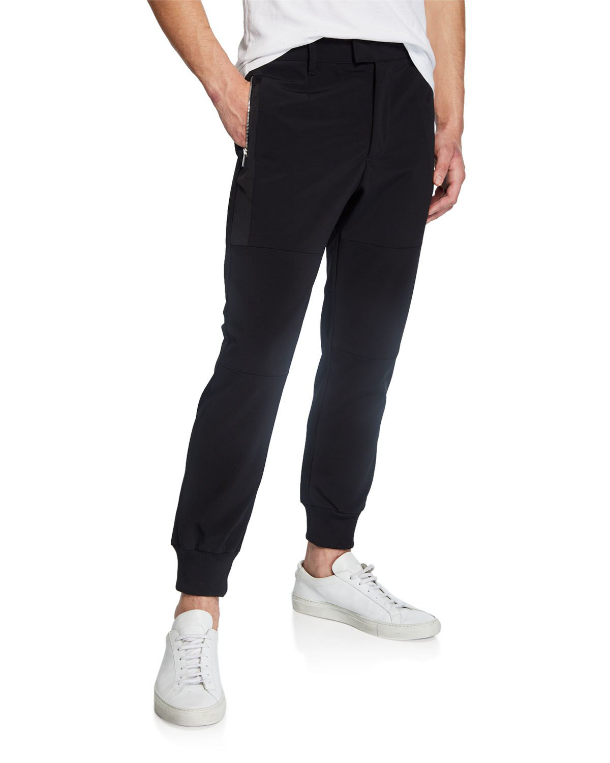 Karl Lagerfeld Men's Zipper Pocket Jogger Pants In Black | ModeSens
