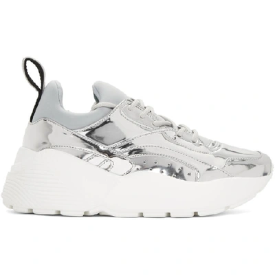 Stella Mccartney Eclypse Silver Ecoleather Sneakers In Gray