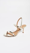 Tory Burch Penelope Metallic Leather Slingback Sandals In Spark Gold