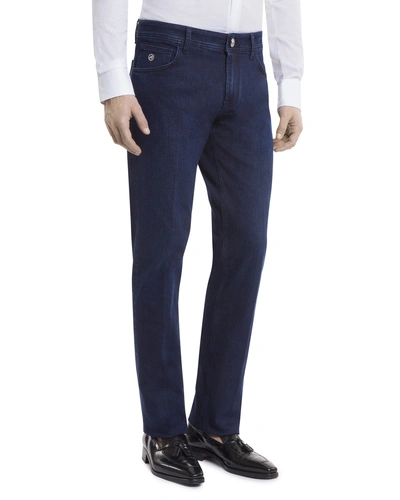 Stefano Ricci Men's Straight-leg Denim Jeans In Navy