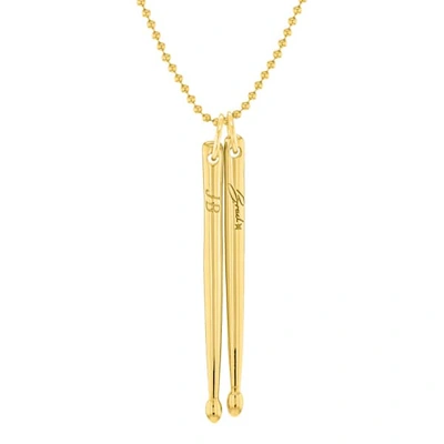 True Rocks 18 Carat Gold Plated Drumstick Pendant Signed & Designed By John Brad Bradbury