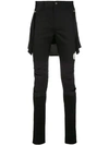 Undercover Distressed Skinny Trousers In Black