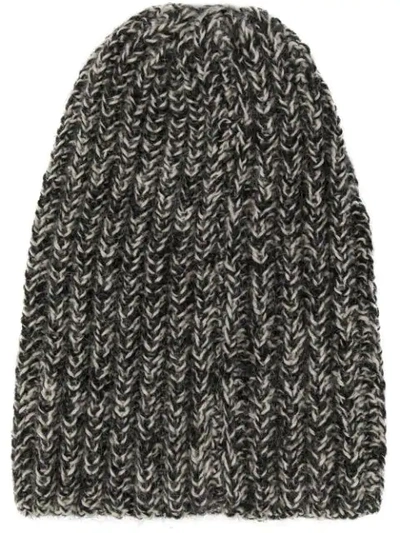 Voz Hand Knit Beanie In Grey