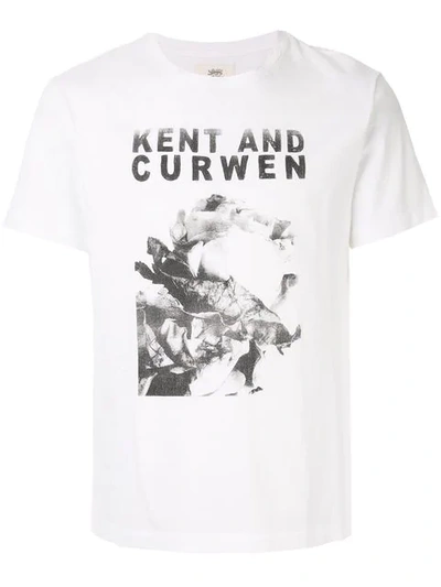 Kent & Curwen Logo Print T-shirt In White