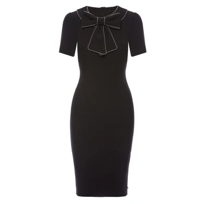 Nissa Fitted Dress With Bow Details
