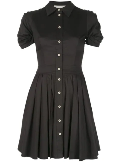 Alexis April Short-sleeve Fit-&-flare Shirtdress In Black