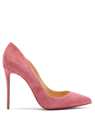 Christian Louboutin Pigalle Follies 100 Pink Suede Pumps