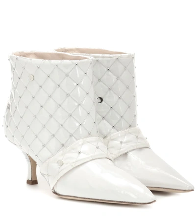 Midnight 00 Embellished Pvc Ankle Boots In White