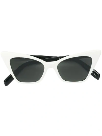 Saint Laurent Cat-eye Frame Sunglasses In White