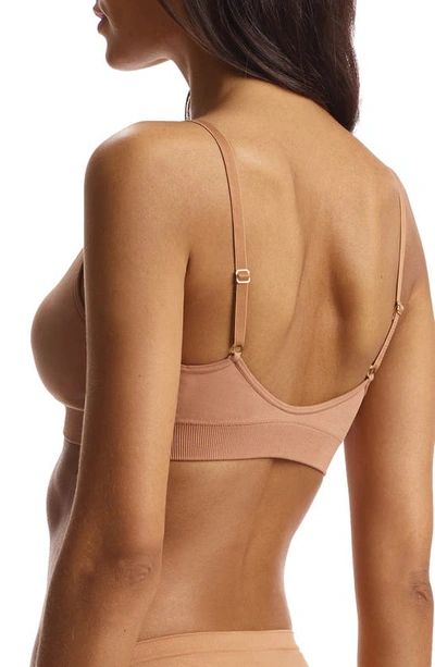 Commando Minimalist V-neck Bralette In Cocoa