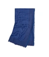 Tory Burch Logo Jacquard Traveler Scarf In Royal Navy