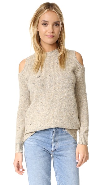 Rebecca Minkoff Page Cold Shoulder Sweater In Oatcake | ModeSens
