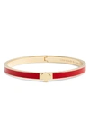 Kate Spade Enamel Spade Bangle In Zinnia Red