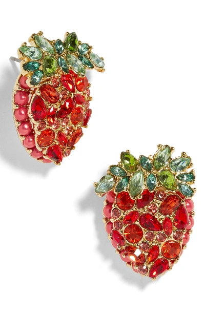 Baublebar Strawberry Stud Earrings In Red