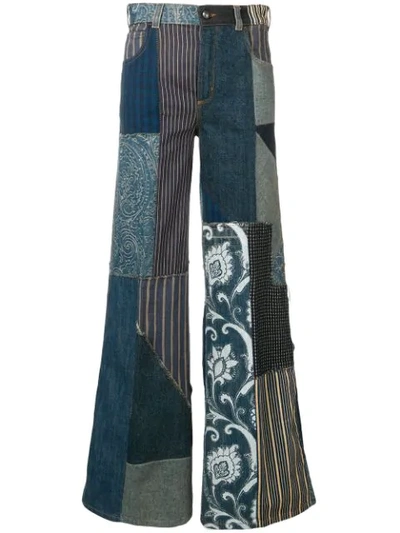 Etro Ausgestellte Patchwork-jeans - Blau In Blue