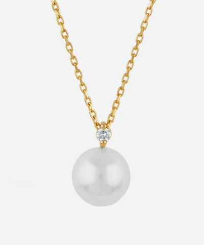Dinny Hall 14ct Gold Shuga Pearl And Diamond Pendant Necklace